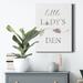 Gracie Oaks Little Lady Den Arrow - Wrapped Canvas Textual Art Print Canvas, Solid Wood in Black/White | 27 H x 18 W x 1 D in | Wayfair