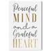 Oliver Gal Typography & Quotes Heart & Mind, Modern & Contemporary White - Textual Art on Canvas in Black | 45 H x 30 W x 1.5 D in | Wayfair