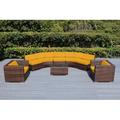 Latitude Run® Billyjo Wicker 7 - Person Curved Seating Group w/ Cushions - No Assembly Synthetic Wicker/All - Weather Wicker/Wicker/Rattan | Outdoor Furniture | Wayfair