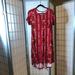 Lularoe Dresses | Lularoe Carly Swing Dress Red Aztec | Color: Red | Size: S