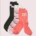 Kate Spade Accessories | Kate Spade More Disco Naps Socks Set Of 3 | Color: Black/Orange | Size: Os