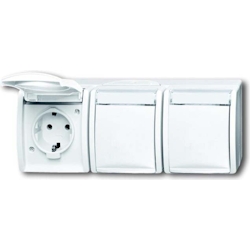 Busch-Jaeger Steckdose 3fach 2300/3 EWN-54 2CKA002084A0716 Image