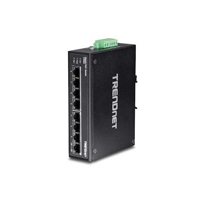 TRENDnet TI-PG80 8-Port Gehärteter Industrieller Gigabit PoE+ DIN-Rail Switch