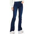 Replay Women's NEWLUZ FLARE Casual Jeans, Blue (007 DARK BLUE), 28W/32L