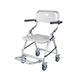 Shower Chair with Wheels Portable Bathroom Shower Chair Width 40cm Height 55cm Elderly Aid Bath Stool with Back Armrest Flat Seat Shower Stool Shower Seat for Elderly or Disabled