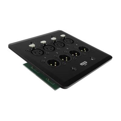 SoundTools WallCAT WC851-B Two-Gang Wall Plate with Four Male & Four Female XLR Connec WC851-B