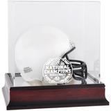 Alabama Crimson Tide College Football Playoff 2020 National Champions Logo Mahogany Mini Helmet Display Case