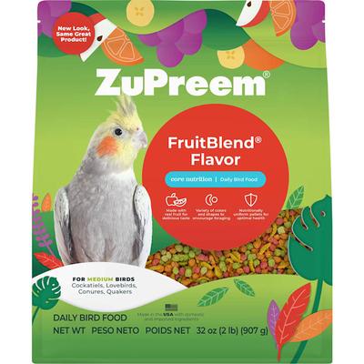 ZuPreem AvianMaintenance FruitBlend Premium Bird Diet for Medium Birds