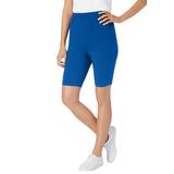 Plus Size Women's Stretch Cotton Bike Short by Woman Within in Bright Cobalt (Size 1X)