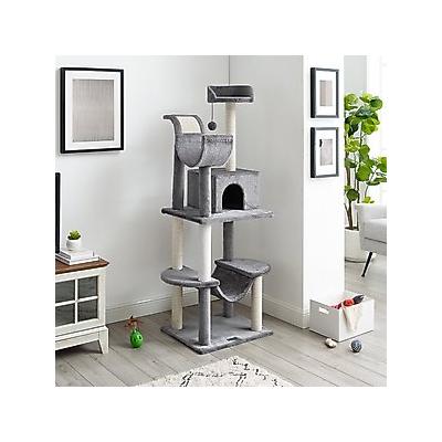 Sam's Pets Submarine 60-in Gray Hard Box Cat Tree, Gray