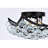 Corona 12 inch black flush mount - Elegant Lighting V9800F12BK/RC