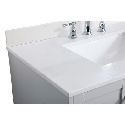 36 inch Single Bathroom Vanity in Grey with Backsplash - Elegant Lighting VF18036GR-BS