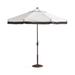 9 ft. Round Contrast Border Umbrella - Cobalt, Silver - Frontgate