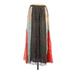 Anthropologie Skirts | Anthropologie 8 Verb Margot Pleated Maxi Skirt Nwt | Color: Black/Orange | Size: 8