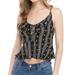 Free People Tops | Nwt Free People Love To Black Printed Cami | Color: Black/Gold | Size: L