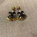 J. Crew Jewelry | J Crew Crystal Drop Earrings | Color: Black/Gold | Size: Os