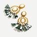 J. Crew Jewelry | Nwt J. Crew Raffia Stone Drop Earrings | Color: Gold/Green | Size: Os