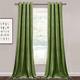 StangH Velvet Curtains Blackout - 96 inches Length Grass Green Curtains for Home Holiday Decor, Room Darkening Thermal Insulated Grommet Window Treatment Set for French Foyer Door, W52 x L96, 2 Panels