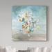 August Grove® 'Beautiful Butterflies' Acrylic Painting Print on Wrapped Canvas in Blue/Gray | 14 H x 14 W x 2 D in | Wayfair
