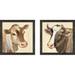 August Grove® 'Looking at You I' 2 Piece Framed Acrylic Painting Print Set Paper in Brown | 16.5 H x 33 W x 1 D in | Wayfair AGTG6992 44482505