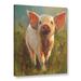 August Grove® Morning Pig by Cari J. Humphry Print on Canvas Canvas, Wood in Pink | 36 H x 48 W x 2 D in | Wayfair AGGR2639 37980794