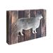 Designocracy Sheep Block Art on Reclaimed Wooden Board Wall Décor in Brown/Gray/Pink | 6 H x 8 W x 1.5 D in | Wayfair 98137-08