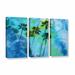 Bay Isle Home™ Palm Trees on The Beach 3 Piece Painting Print on Wrapped Canvas Set Canvas in White | 24 H x 36 W x 2 D in | Wayfair