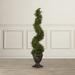 Lark Manor™ Spiral Boxwood Topiary in Pot Resin/Plastic | 48 H x 11 W x 11 D in | Wayfair ASTG1770 27701595