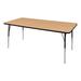 Norwood Commercial Furniture Adjustable Height Rectangular Activity Table Laminate/Metal | 30 H in | Wayfair NOR-RCE3660C-OKBK