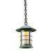 Arroyo Craftsman Newport 1-Light Outdoor Hanging Lantern Glass/Metal in Gray | 12 H x 9.25 W x 9.25 D in | Wayfair NH-9AM-S