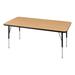 Norwood Commercial Furniture Adjustable Height Rectangular Activity Table Laminate/Metal | 30 H in | Wayfair NOR-RCE3048C-OKBK