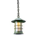 Arroyo Craftsman Newport 1-Light Outdoor Hanging Lantern Glass/Metal in White/Brown | 12 H x 9.25 W x 9.25 D in | Wayfair NH-9OF-RC