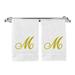 Bare Cotton Monogrammed 2 Piece Hand Towel Set Terry Cloth/100% Cotton in Gray/Blue | Wayfair 85-813-864-101