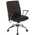 Wrought Studio™ Freshford Ergonomic Task Chair Upholstered, Leather in Gray | 34.75 H x 25.25 W x 26.5 D in | Wayfair