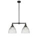 Breakwater Bay Tallulah 2 - Light Kitchen Island Linear Pendant Glass, Crystal in Black | 5.125 H x 20 W x 3.375 D in | Wayfair