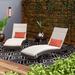 Brayden Studio® Ardoin Sun Reclining Chaise Lounge w/ Cushion & Table in Brown | 15 H x 27.56 W x 79.53 D in | Outdoor Furniture | Wayfair
