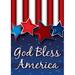 Toland Home Garden God Bless America Stars Polyester Garden Flag in Blue/Red | 18 H x 12.5 W in | Wayfair 1112384