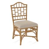 Braxton Culler Chippendale Side Dining Chair Fabric in Gray/White/Brown | 40 H x 22 W x 25 D in | Wayfair 970-028/0851-73/HONEY