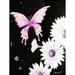 Buy Art For Less 'Glam Glow Butterfly' by Ed Capeau Graphic Art on Wrapped Canvas in Black/Pink/White | 16 H x 12 W x 1.5 D in | Wayfair