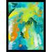 Buy Art For Less 'Contrast of Colors II Poster' by Elizabeth Stack Framed Painting Print Paper in Blue/Green/Orange | 16 H x 12 W x 1 D in | Wayfair