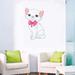 Design W/ Vinyl Charming Cat Adorable Cartoon Wall Decal Vinyl in Pink | 10 H x 8 W in | Wayfair 1 Timmy 727a