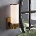 Brayden Studio® Jaylen 1 - Light Armed Sconce Glass/Metal in Yellow | 12 H x 5.25 W x 5.25 D in | Wayfair BYST1986 40295862