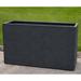 Brayden Studio® Riemer Window Box Planter Clay & Terracotta/Fiberglass in Black | 35.5 H x 59 W x 17.75 D in | Wayfair