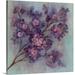 Winston Porter 'Twilight Cherry Blossoms I' by Anieyah Painting Print on Canvas in Blue/Indigo/Red | 16 H x 16 W x 1.25 D in | Wayfair