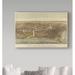 Charlton Home® 'Bird’s-Eye View from the Potomac, 1892' Drawing Print on Wrapped Canvas in Brown/Gray | 12 H x 19 W x 2 D in | Wayfair