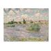 Charlton Home® 'Seine at Lavacourt' by Claude Monet Print on Wrapped Canvas in Blue/Green/Indigo | 14 H x 19 W x 2 D in | Wayfair