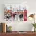 Charlton Home® 'London Collagex2 Copy' Print on Canvas in Gray/Red | 18 H x 24 W x 2 D in | Wayfair FEFCB60D9FAE490697973508D3390504