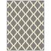 White 24 x 0.2 in Area Rug - Ottomanson Glamour Washable Non-Slip Rubberback Gray Moroccan Trellis Rug | 24 W x 0.2 D in | Wayfair PNK7023-2X3