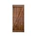 Barn Door - IsLife Paneled Wood Knotty Barn Door Without Installation Hardware Kit Wood in Brown | 84 H x 36 W in | Wayfair DOOR-36IZ-A1