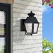 Lark Manor™ Arnetria 9.25" H Seeded Outdoor Wall Lantern Brass/Glass/Metal in Black | 9.25 H x 5.5 W x 6.5 D in | Wayfair